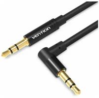 Кабель Vention аудио Jack 3,5 mm M/Jack 3,5 mm M угол 90 - 1,5м Черный