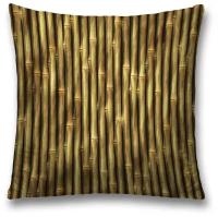 Наволочка декоративная на молнии, чехол на подушку JoyArty "Бамбуковая роща" 45х45 см