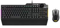 Набор игровая клавиатура и мышь ASUS TUF Gaming Combo K1 & M3 черные (USB, RGB подсветка, Mech-Brane, 7 кнопок, 7000 dpi, 90MP02A0-BCRA00)