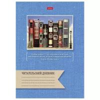 Читательский дневник Hatber А4 24л. на скрепке "Книжный город"