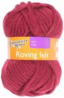 Пряжа Семеновская Roving felt (Валя) бордо (13), 100%шерсть, 50м, 50г, 1шт