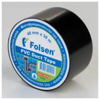 Гидроизоляционная лента Folsen, 48мм х 30м, PVC чёрная