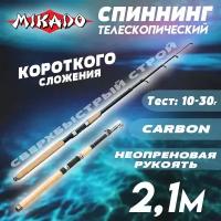 Спиннинг для рыбалки телескопический Mikado PRINCESS, 2,1м, тест 10-30 гр.,удилище телескопическое