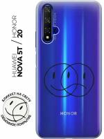 Силиконовый чехол с принтом Two Faces для Honor 20 / Huawei Nova 5T / Хонор 20 / Хуавей Нова 5Т