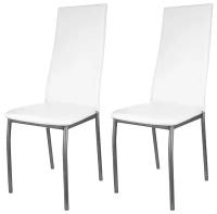 Комплект стульев (2штуки) KETT-UP Hamburg (Гамбург), KU134П, цвет серебро / белый
