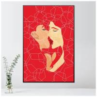 Постер Красный Поцелуй Тип 2 60х90 см в тубусе ПолиЦентр