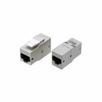 Адаптер проходной (coupler) Keystone Jack RJ45 (8P8C) кат.6 4 пары экранир. CA2-KJ-C6-SH-BK черн. Hyperline 444916