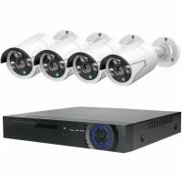 Цифровой IP POE комплект видеонаблюдения на 4 камеры со звуком MiCam KIT-4212 Audio