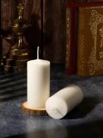Свечи столбики вкладыши для лампады - 2 шт. Парафиновые большие белые свечи, d - 4,2 см