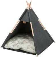 Лежак-пещера для собак и кошек Trixie Tipi, размер 55x65x55см., антрацит