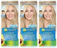 GARNIER Краска для волос Color Naturals 111 Супер осветляющий платиновый блонд 110мл, набор 3шт