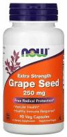 NOW Grape Seed Extra strength 250 mg 90 вегетарианских капсул