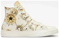 Кеды женские Converse Chuck Taylor All Star Crafted Florals A01188 высокие белые (37.5)