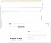 Конверты Е65 (110х220 мм), клей, "Куда-Кому", 80 г/м2, комплект 1000 шт, 1 шт