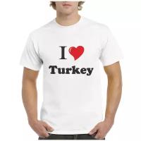 Футболка CoolPodarok Путешествия. I love Turkey