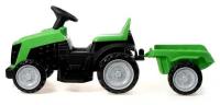 Электромобиль КНР "Трактор", с прицепом, цвет зеленый (TR1908T)