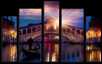Модульная картина город Венеция 132х80 см