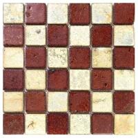 Rust-30-4 Испанская мозаика керамика Gaudi Rustico коричневый бежевый квадрат