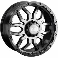 Колесный диск LS LS1285 17x7.5" PCD6x114,3 ET30 D67,1 темно-серый глянцевый с полированными лучами