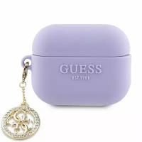 Guess для Airpods Pro 2 чехол Liquid silicone with 4G Diamong charm Purple