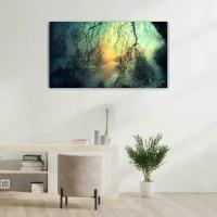 Картина на холсте 60x110 LinxOne "Искусство цифровой осень" интерьерная для дома / на стену / на кухню / с подрамником