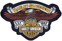 Нашивка, патч, шеврон "Орел Harley Davidson. Est. 1903" 290x195mm PTC253