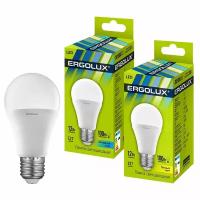 Лампа светодиодная Ergolux LED-A60-12W-E27-3K ЛОН