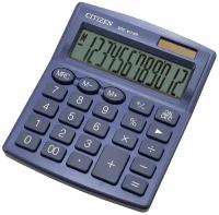 CITIZEN Калькулятор настольный citizen sdc-812nrnve, компактный (124х102 мм), 12 разрядов, двойное питание, темно-синий