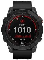 Garmin Fenix 7 Solar серый с черным ремешком серый