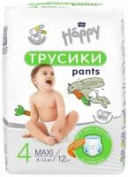 Подгузники - Трусики для детей Bella Baby Happy pants Maxi, размер 4 (8-14 кг), 12 шт