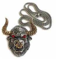 Ожерелье с подвеской король быка для мужчин в стиле панк