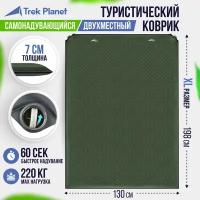 Коврик самонадувающийся кемпинговый, двухспальный TREK PLANET Relax 70 Double