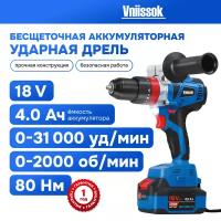 Дрель ударная аккумуляторная бесщеточная Vniissok 21В