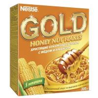 Завтрак Хлопья кукурузные Nestle Gold с медом и арахисом 300г