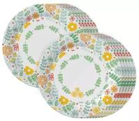 Набор одноразовых бумажных тарелок Желтые цветы, в т/у пленке, 12шт d=180 мм ND Play