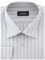 Рубашка мужская длинный рукав CASINO CBe331/318/K121, Прямой силуэт / Сlassic fit, цвет Серый, рост 174-184, размер ворота 39