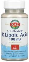 KAL ActivOxidant R-Lipoic Acid 100 mg 60 вег. капс