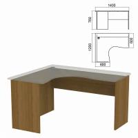 Стол компактный часть 2 "Арго", 1400х1200х760 мм, левый, орех В комплекте: 1шт