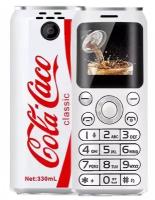 Мини-телефон с двумя Sim-картами SATREND К8 Мультифункциональный Mini phone Белый CoсaCola