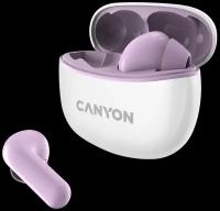 Наушники Canyon CNS-TWS5PU TWS Bluetooth гарнитура DF1CNSTWS5PU фиолетовый