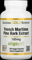 French Maritime Pine Bark Extract, Oligopin, Antioxidant Polyphenol, 100 mg, 180 Veggie Capsules