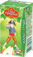 Упаковка 18 штук Сок "Сады Придонья" Яблоко-груша восстановленный 0,125л пак