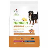 Сухой корм для собак TRAINER Natural Sensitive Medium & Maxi при аллергии, лосось 3 кг (для средних и крупных пород)