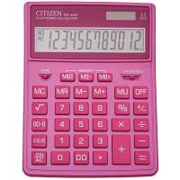 Калькулятор настольный CITIZEN SDC-444PKE (204х155 мм), 12 разрядов, двойное питание, розовый