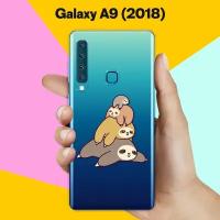 Силиконовый чехол на Samsung Galaxy A9 (2018) 3 ленивца / для Самсунг Галакси А9 2018