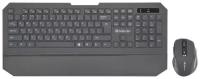 Defender Комплект клавиатура + мышь Defender C-925 Berkeley 45925, беспров, черный (USB) (ret)