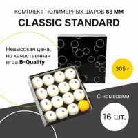 Комплект шаров для бильярда 68 мм Classic Standard (желтый биток)