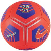 Мяч Nike футбольный Nike Pitch DB7964, 4, красный, любительский, машинная сшивка