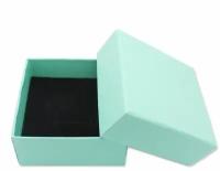 Коробочка подарочная для ювелирных изделий 7,5х7,5х3,5 см цвет: мятный