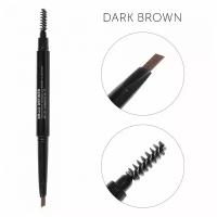 Карандаш механический со щеточкой для бровей, темно-коричневый / Brow Definer dark brown